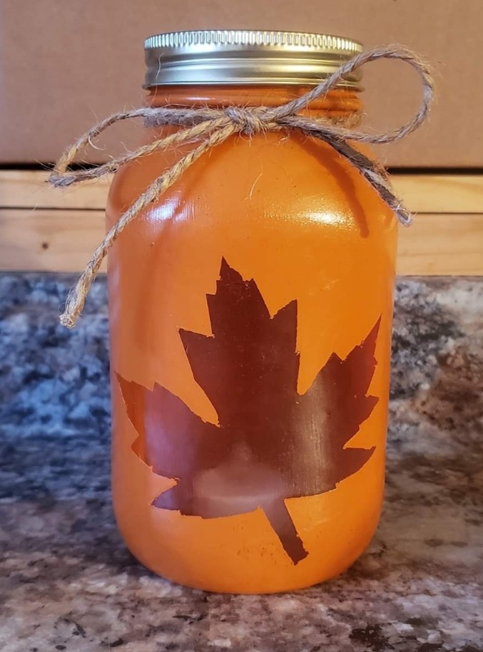 Autumn Leaf Mason Jar