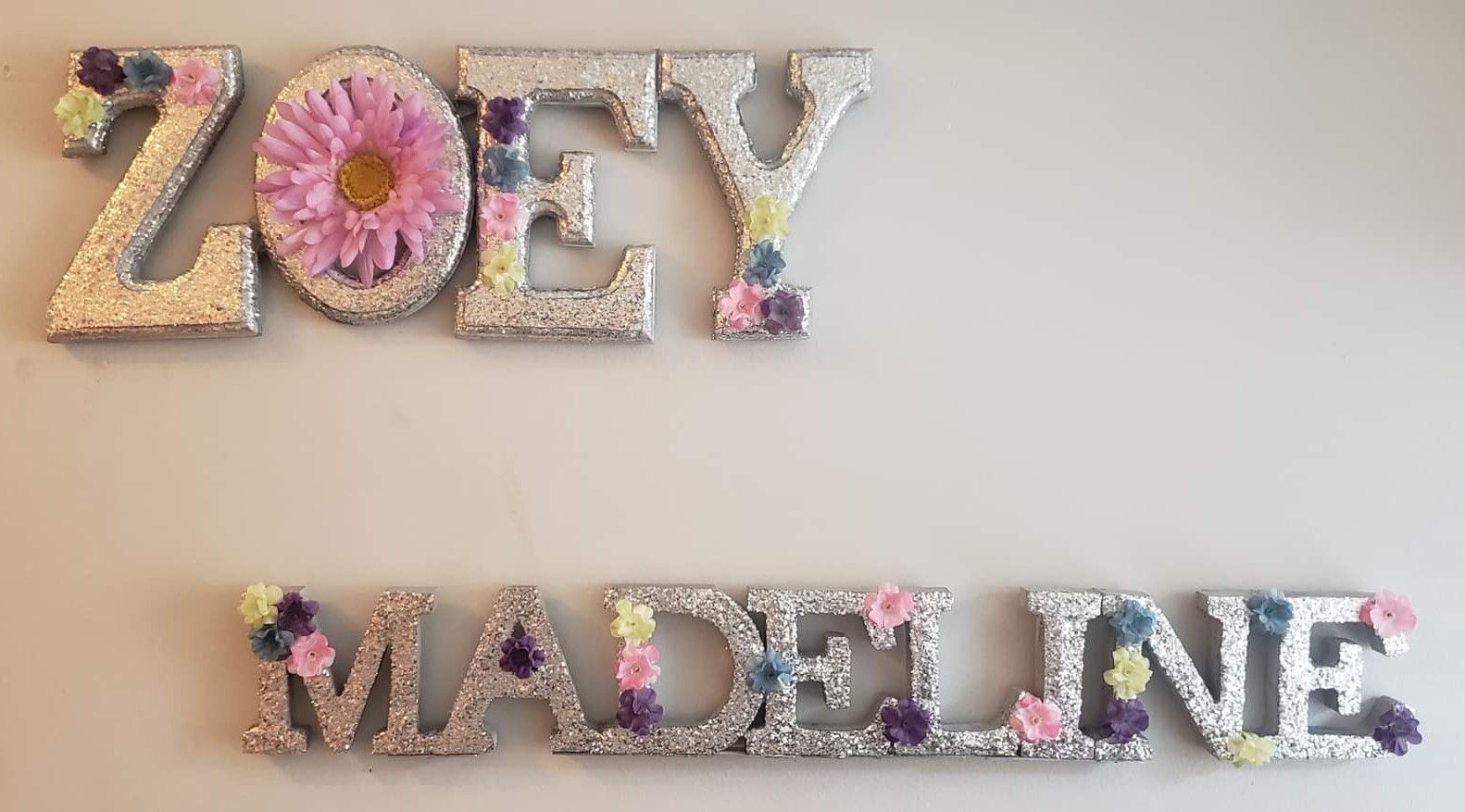 Decorative Floral Names Plaque