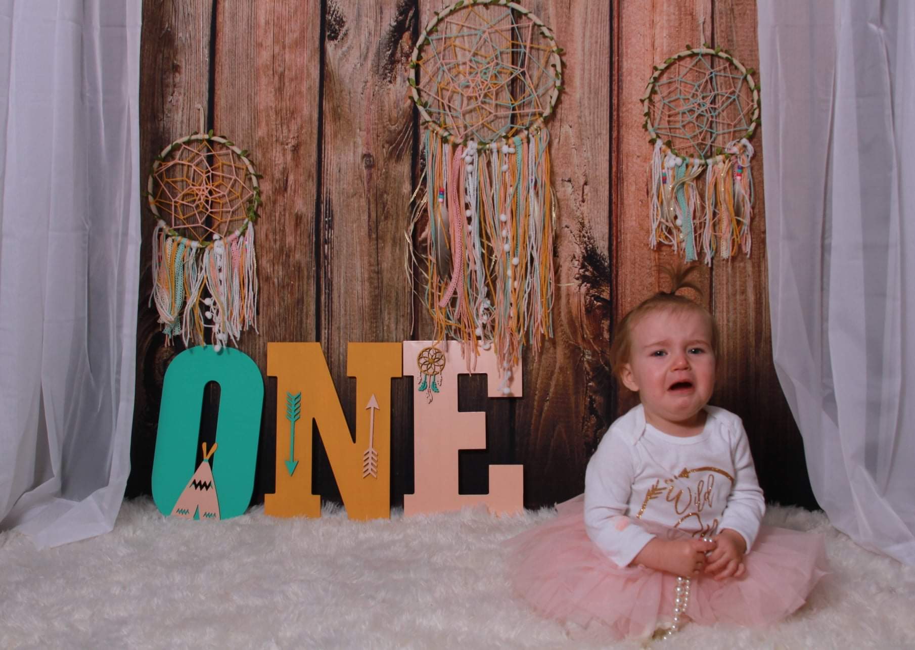 ONE Letters with Dreamcatcher Design