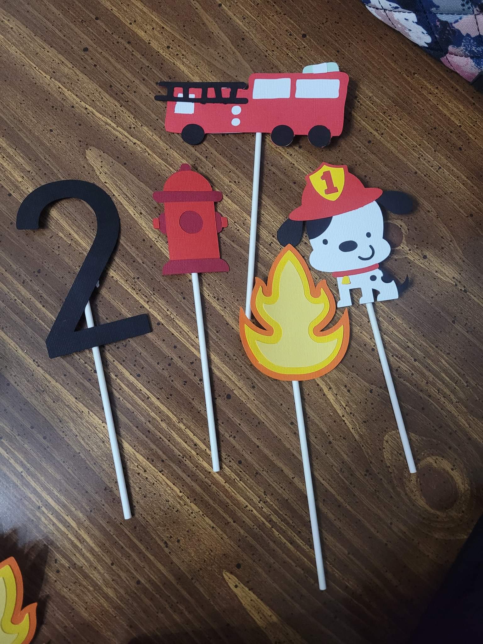 Firefighter Party Cake Toppers