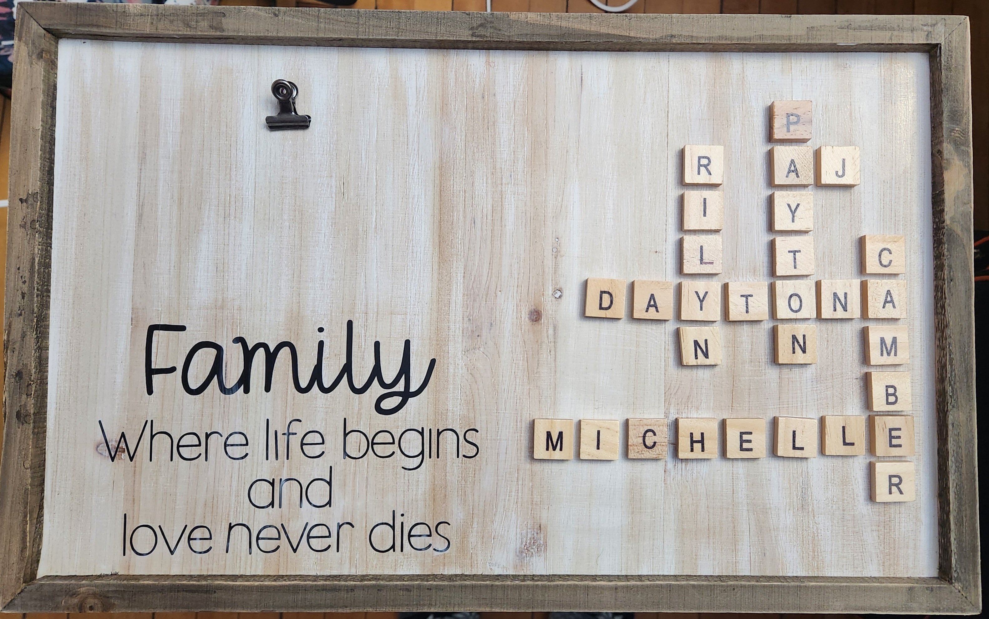 Family Scrabble Wall Art