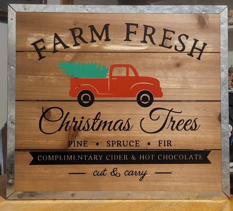 Christmas Tree Farm Fresh Sign