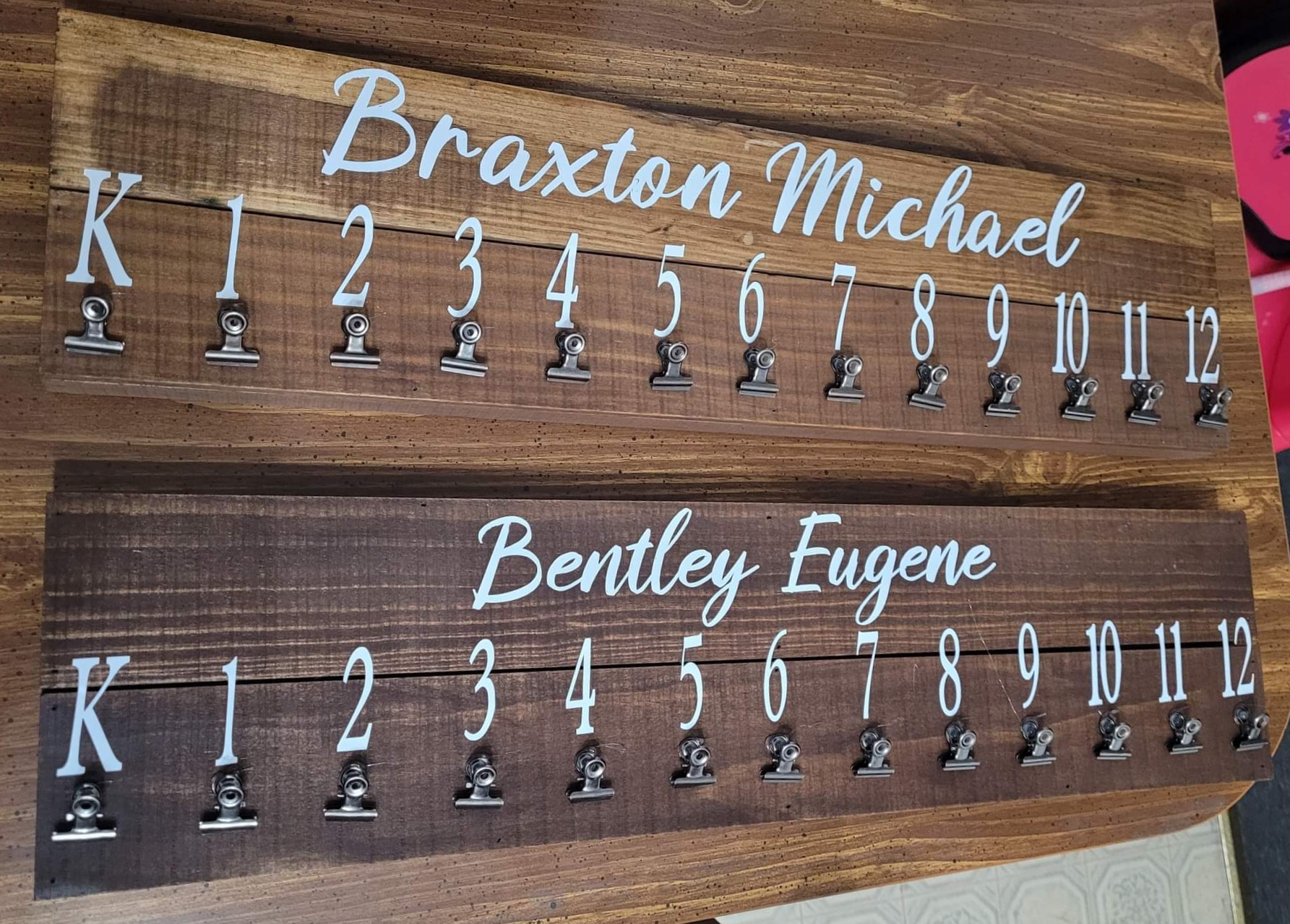 Personalized School Year Picture Boards