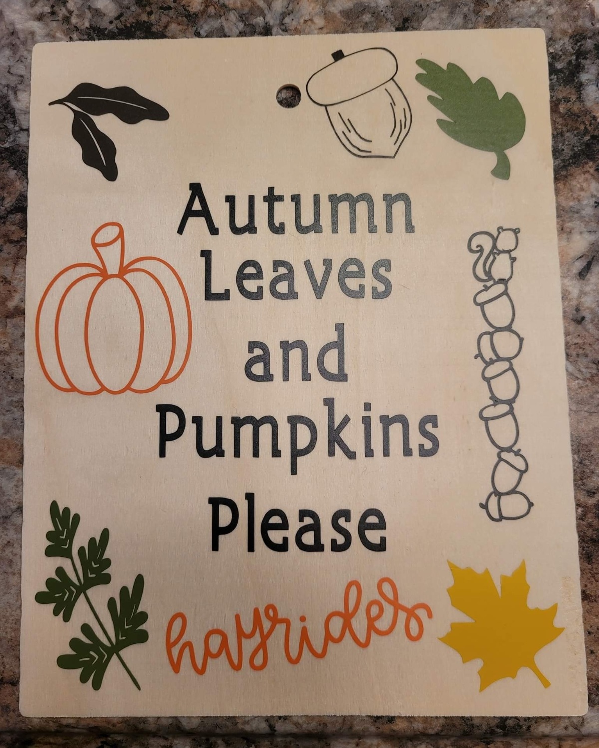 Autumn Themed Decorative Sign
