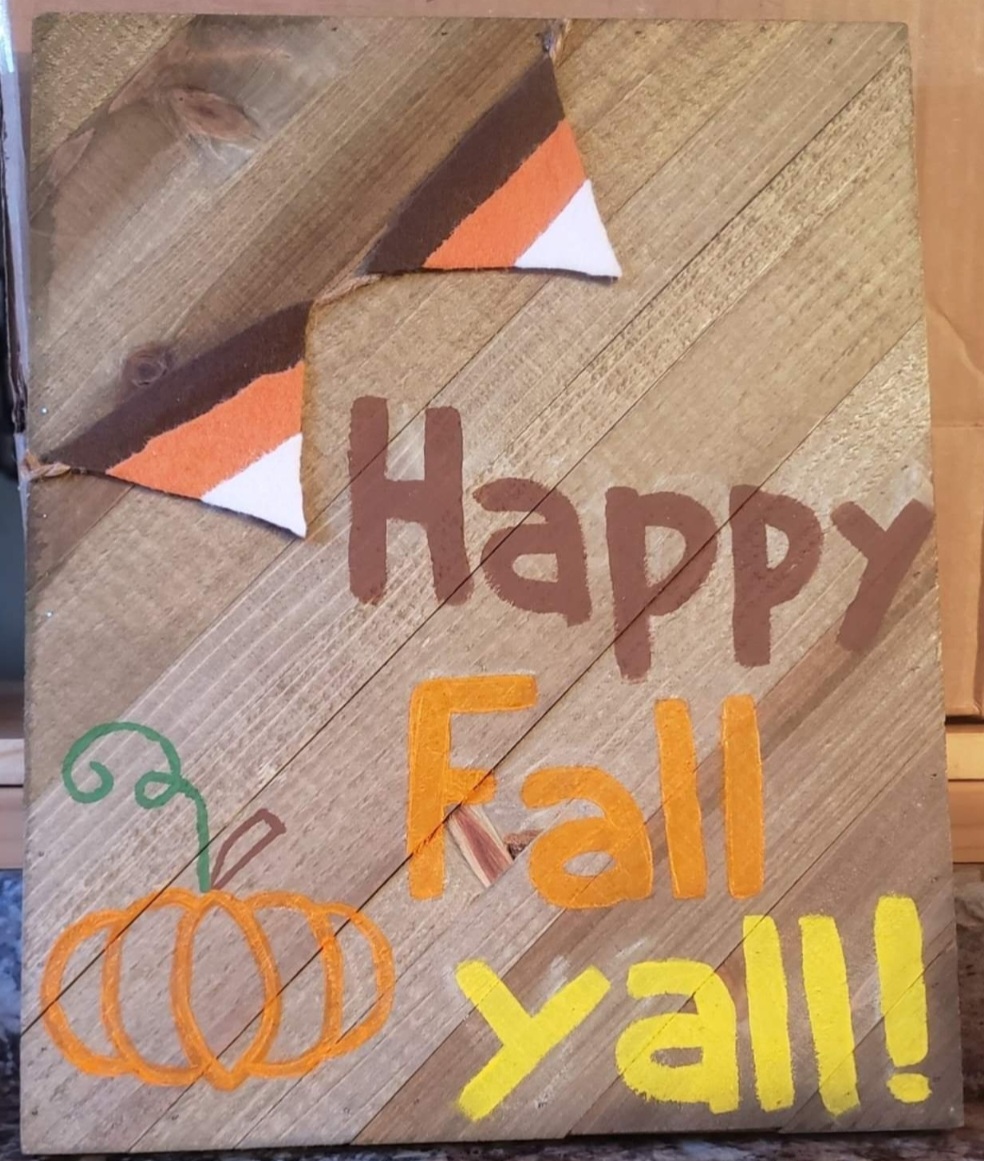 Happy Fall Wood Sign
