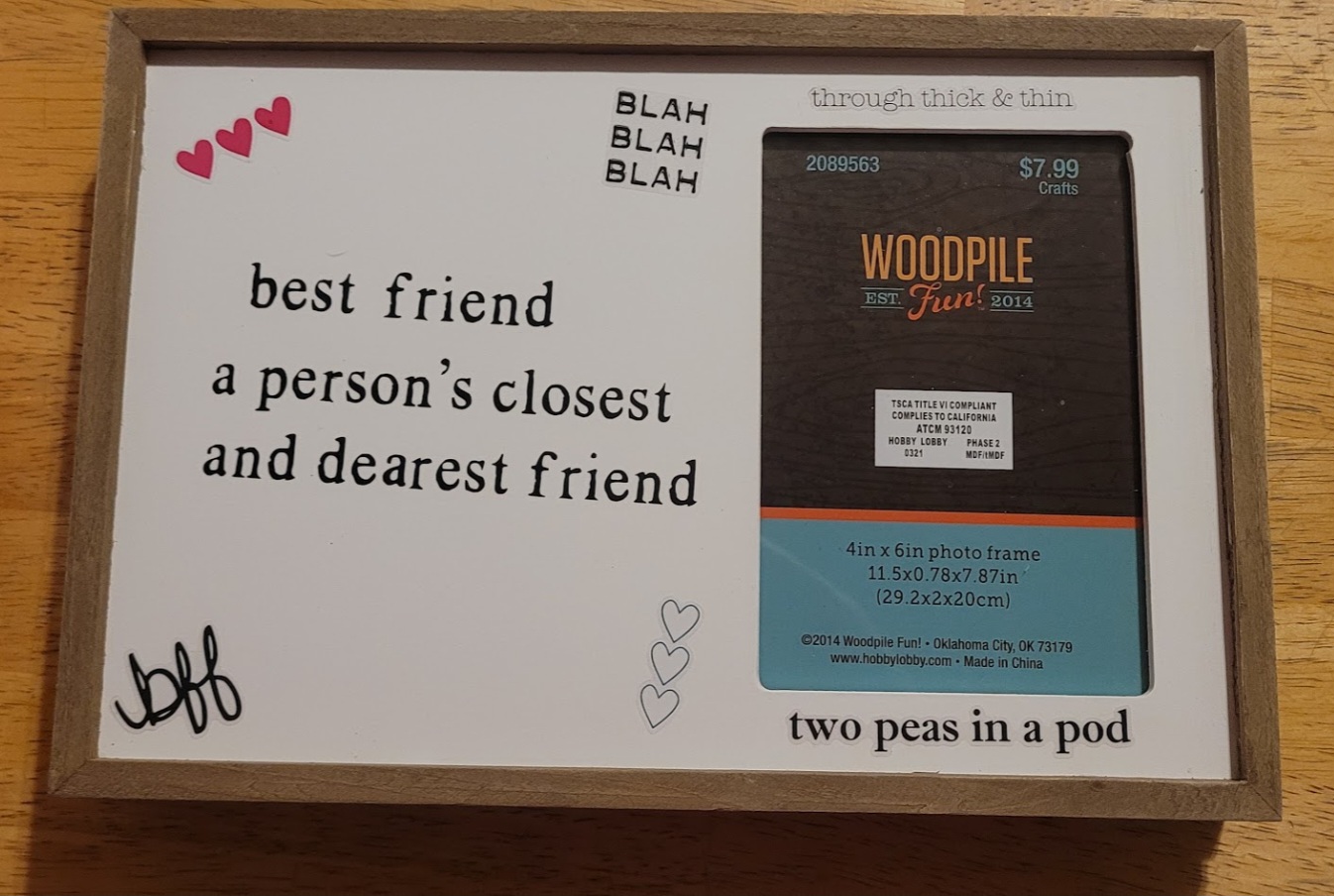 Woodpile 4x6 Photo Frame