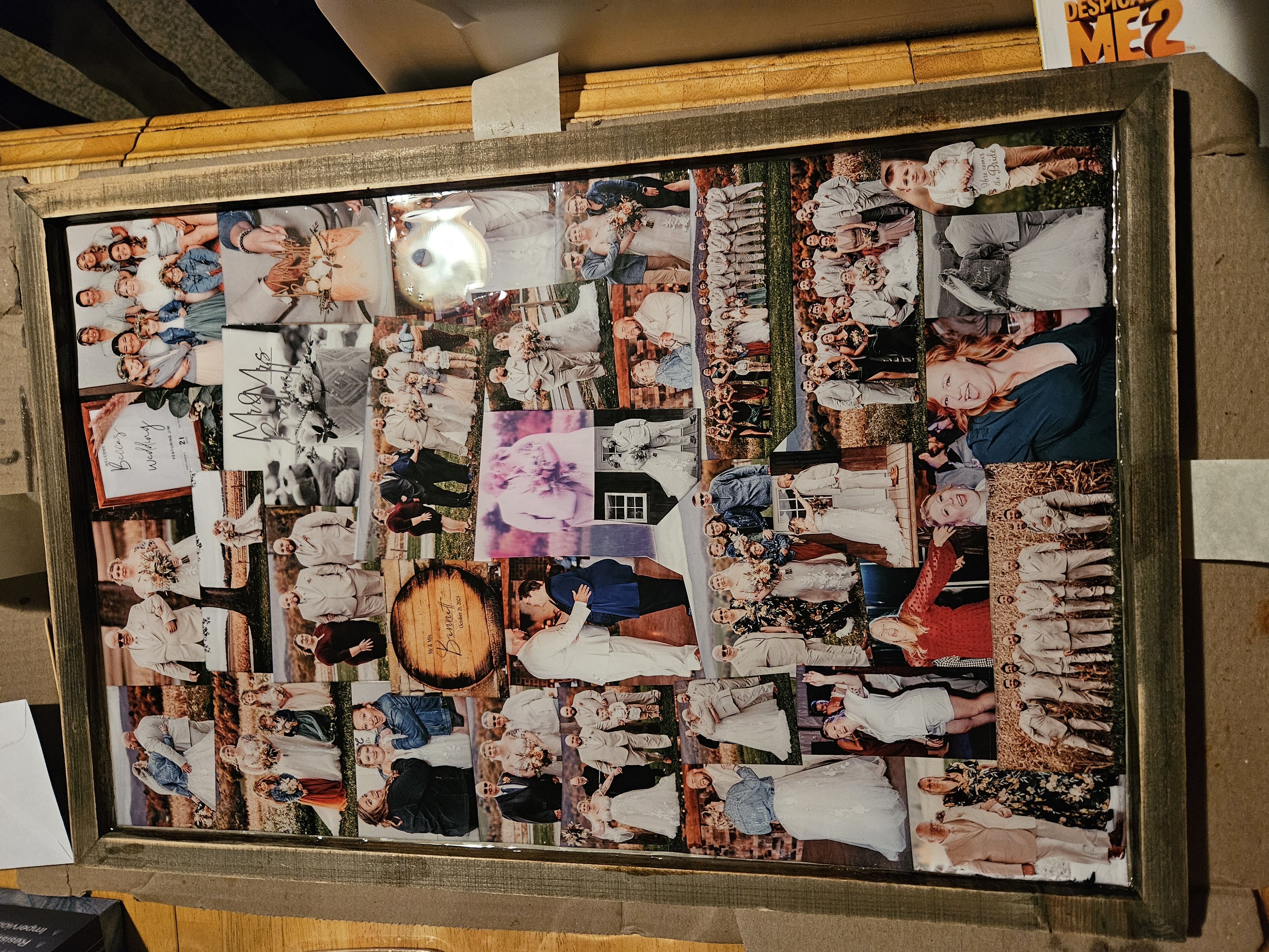 Resin Wedding Photo Collage Frame