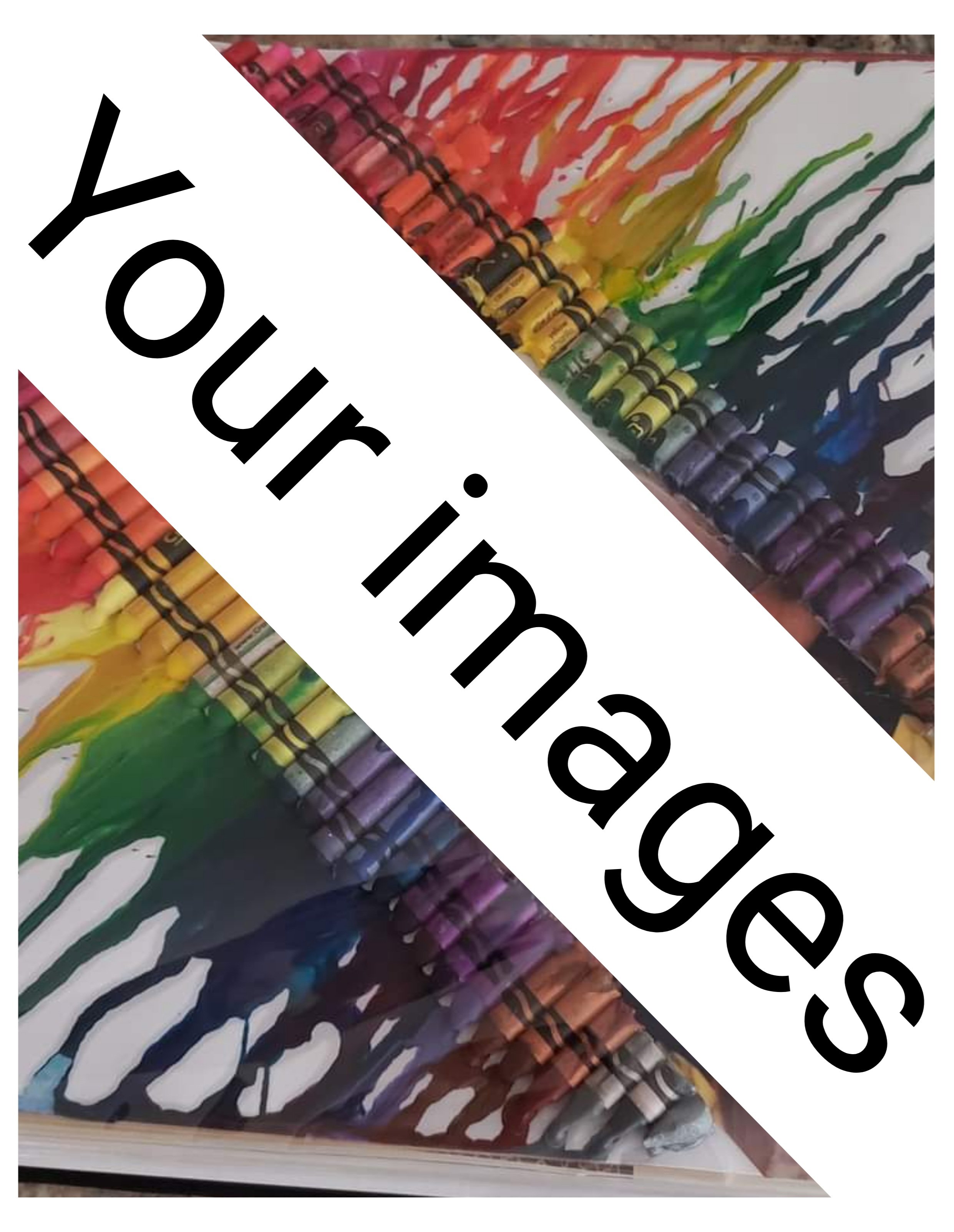 Framed Melted Crayon Art