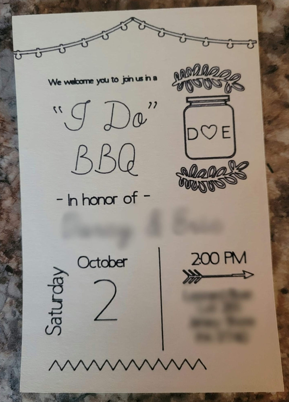 I Do BBQ Wedding Invitation
