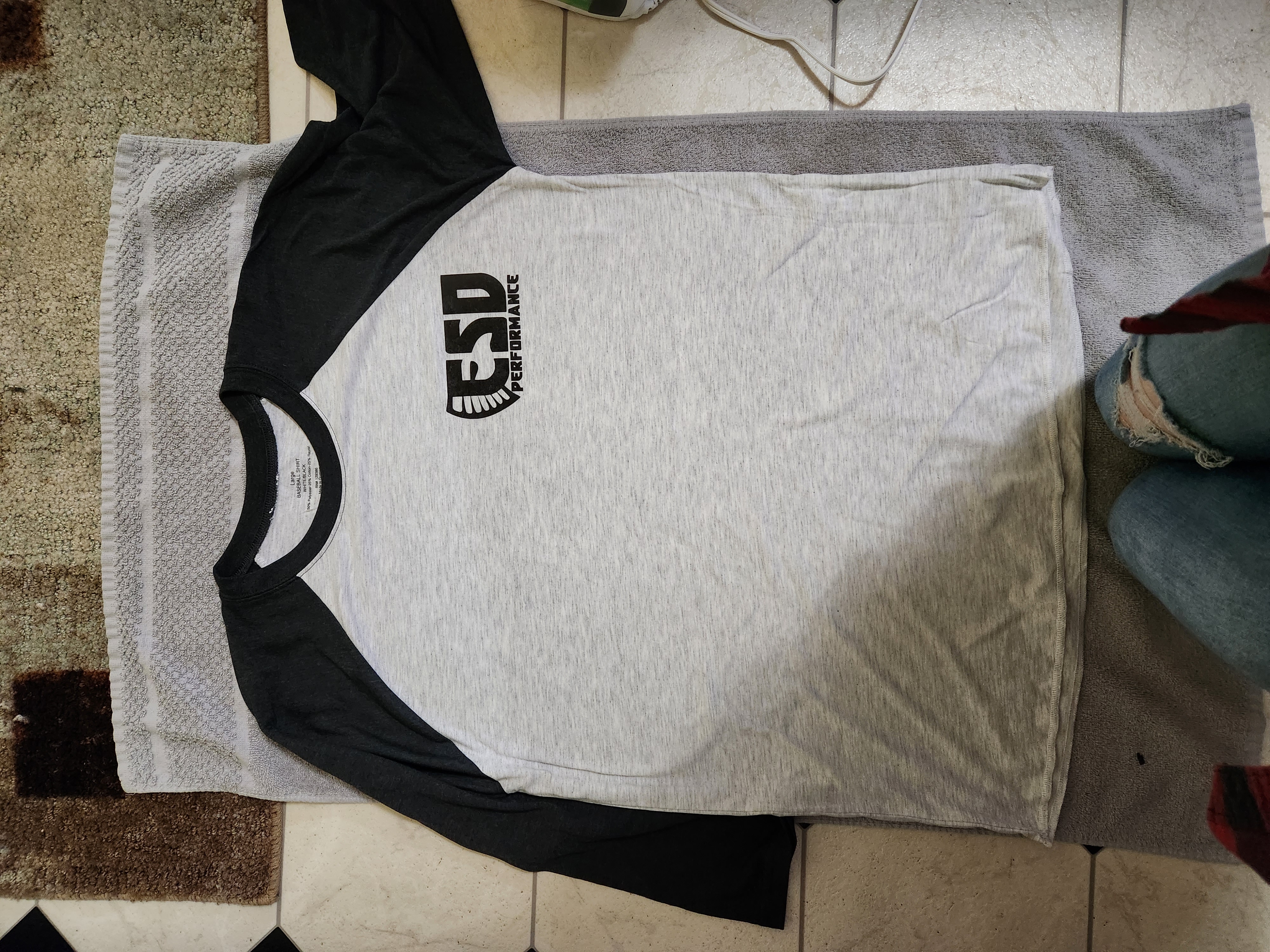 Gray and Black Couples T-Shirt