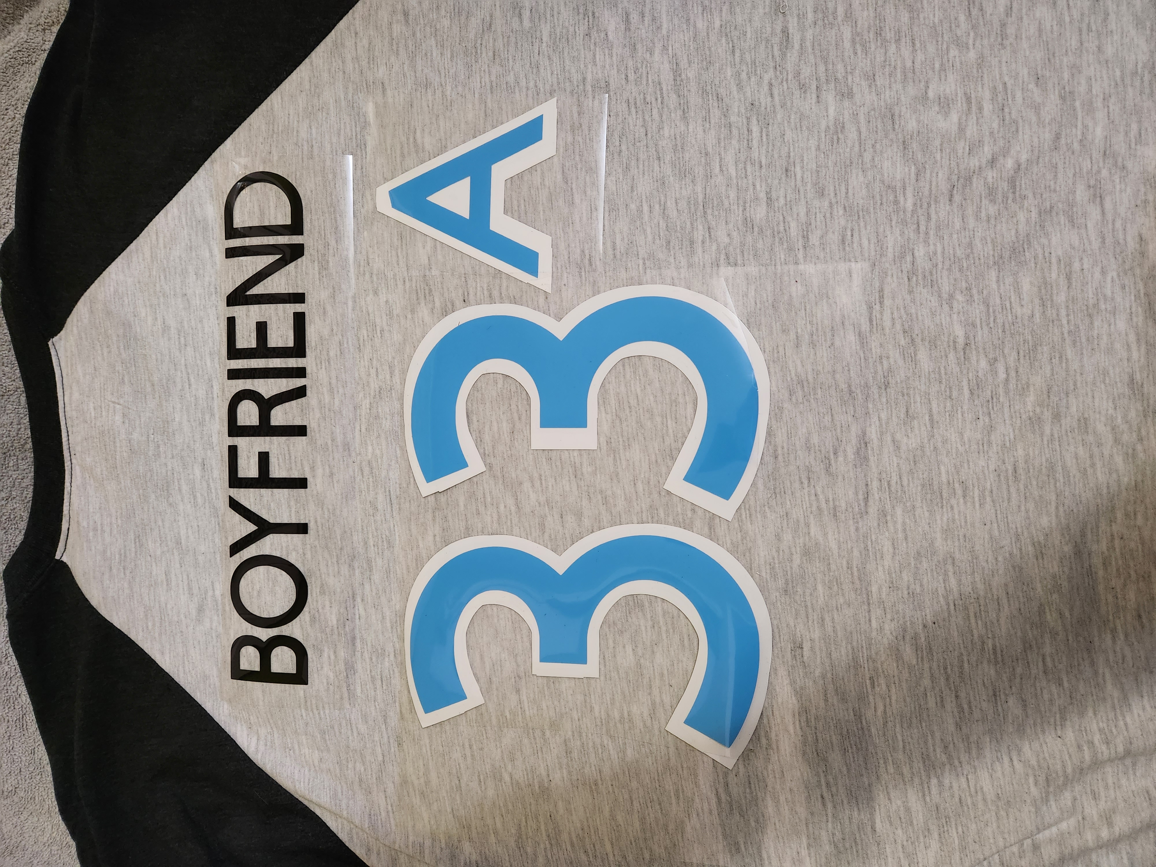 Gray and Black Couples T-Shirt