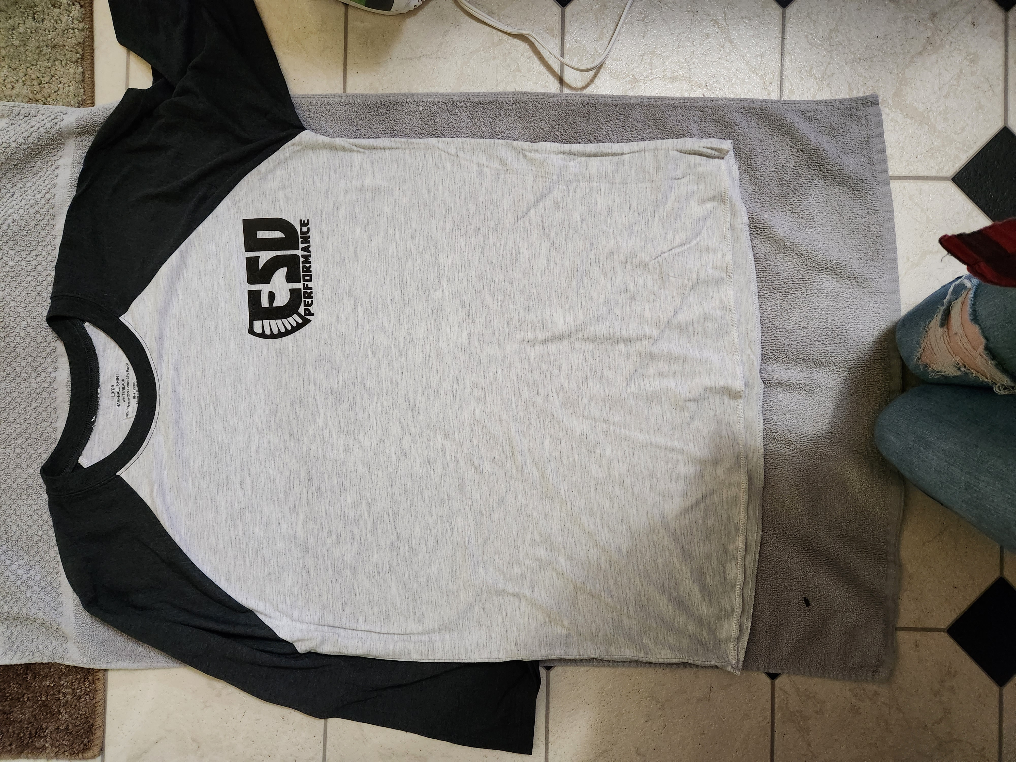 Gray and Black Couples T-Shirt