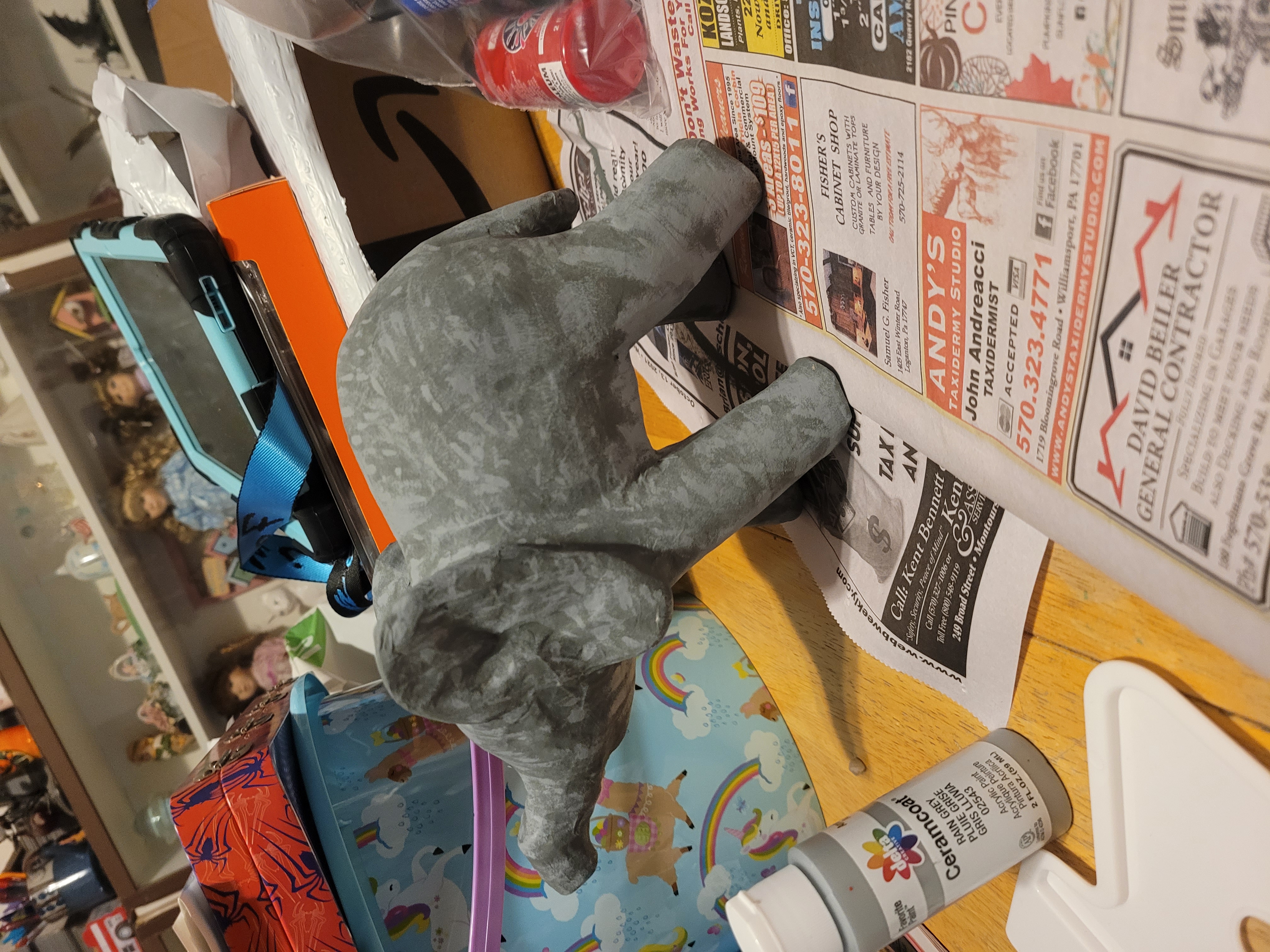 Gray Elephant Figurine