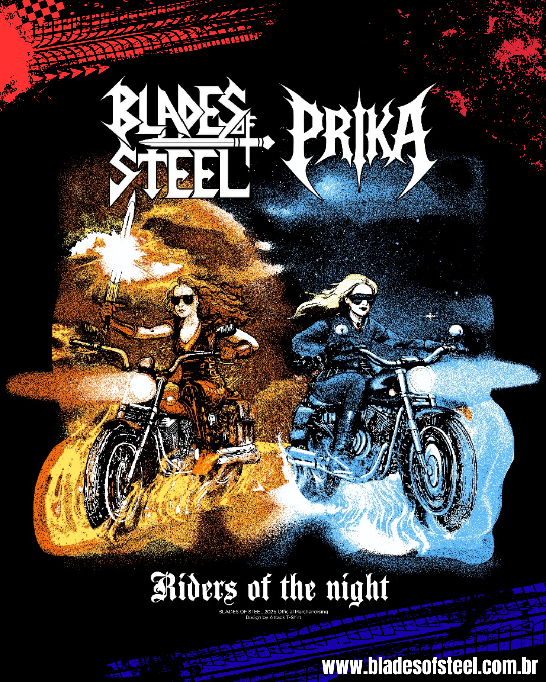 Camiseta Azul Riders of the night
