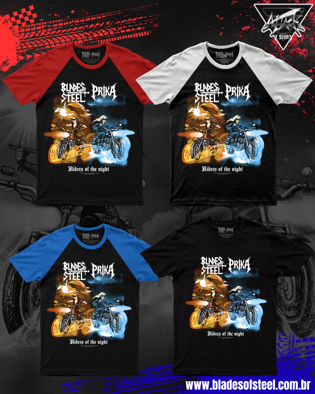 Camiseta Branca Riders of the night