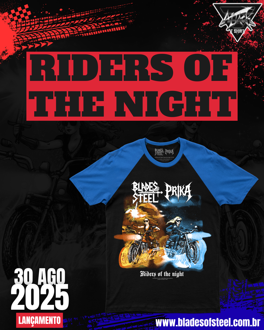 Camiseta Azul Riders of the night