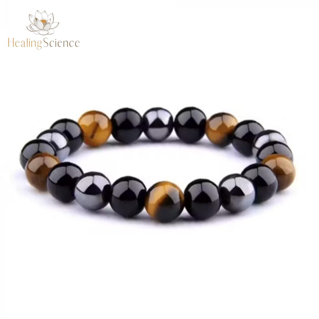 Tiger Eye and Hematite Beaded Bracelet