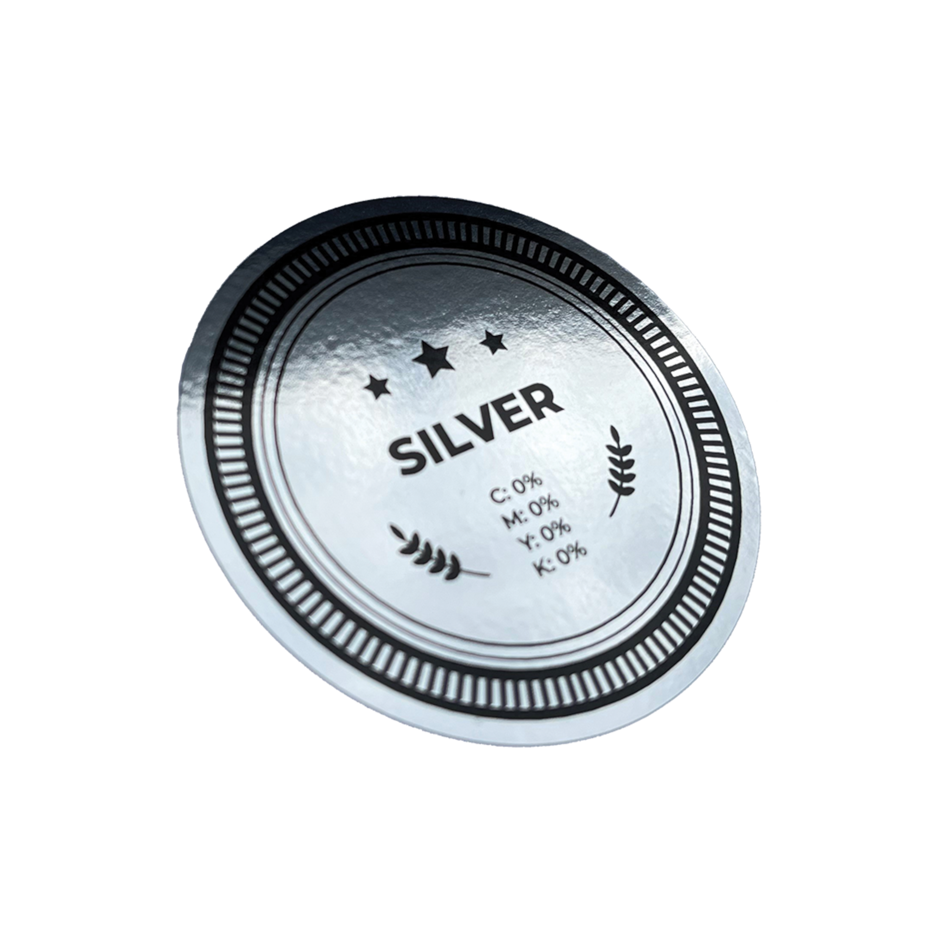 Synthetic Silver Foil Roll Label  - 합성 실버 호일(은박) 롤 라벨