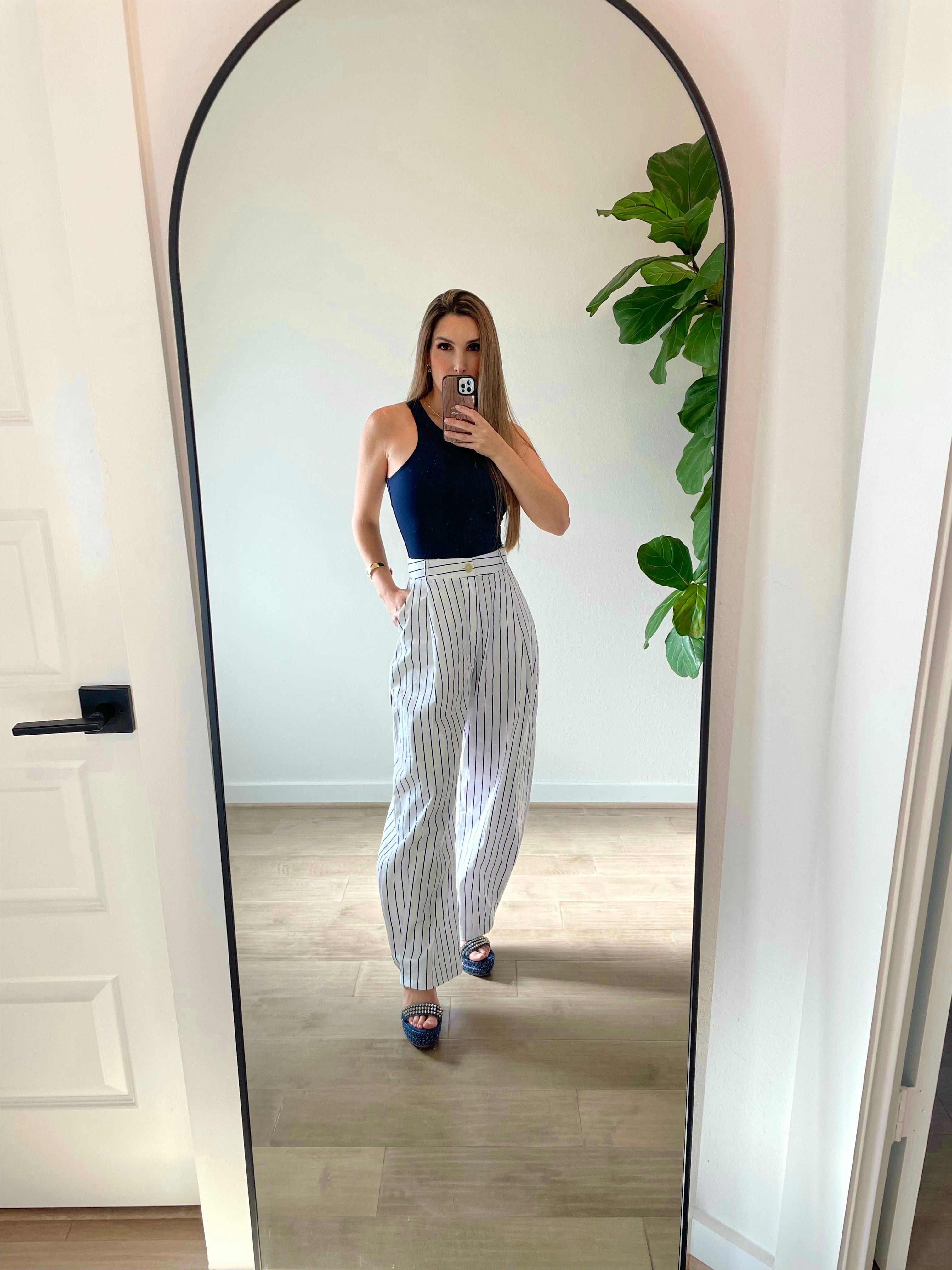 Balloon Striped Trousers 
