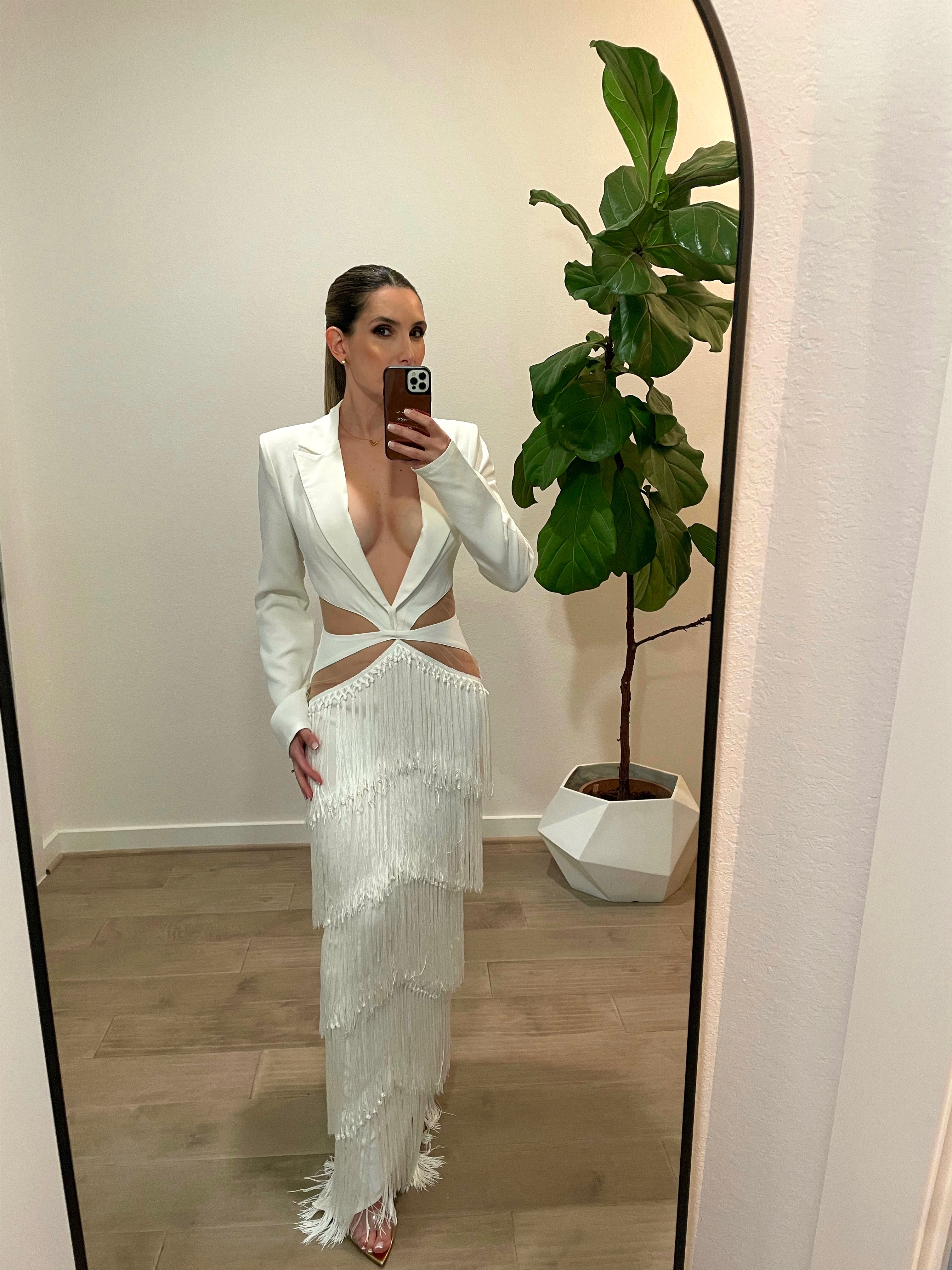 Elegant White Evening Gown