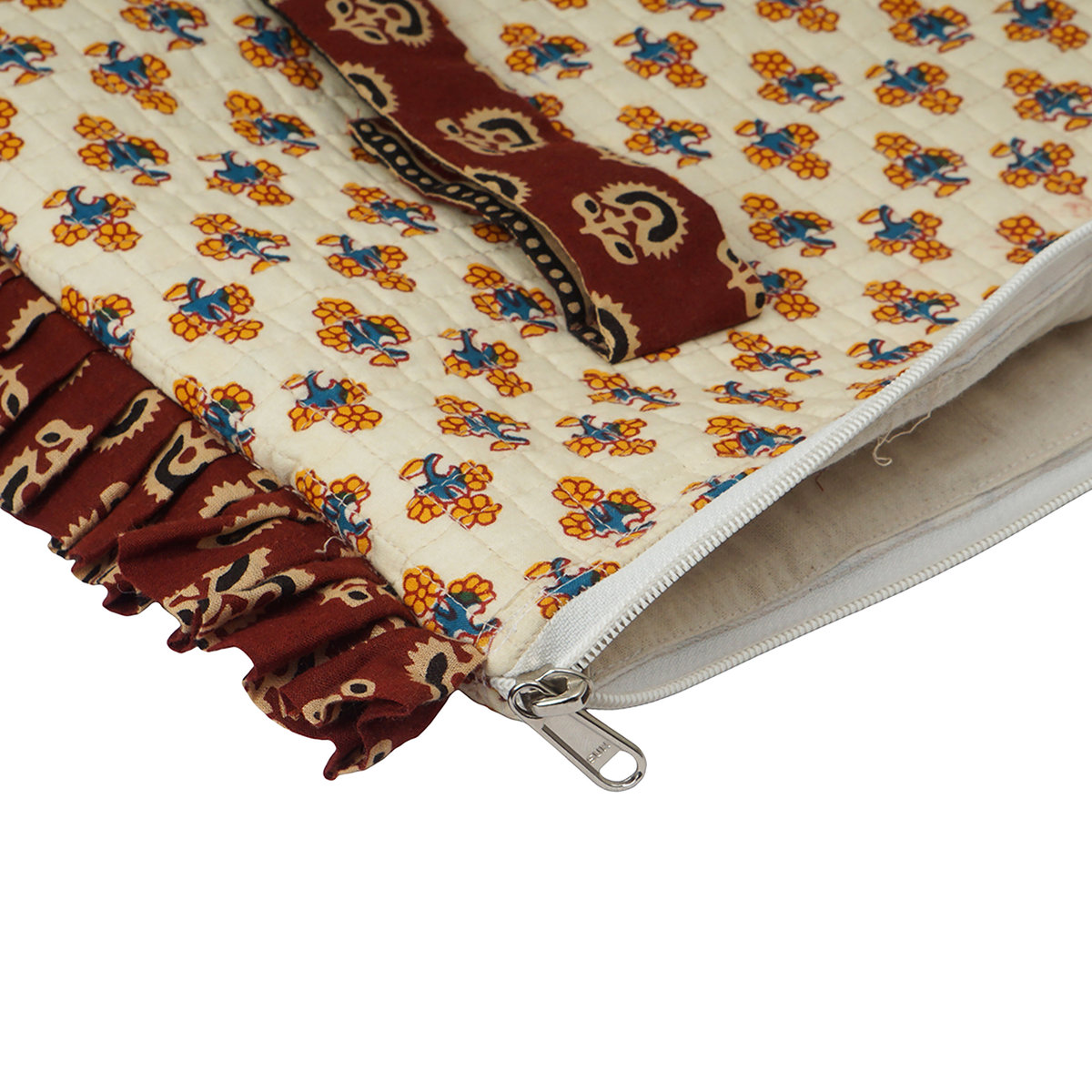 Maroon Grove Quilted Tote Bag