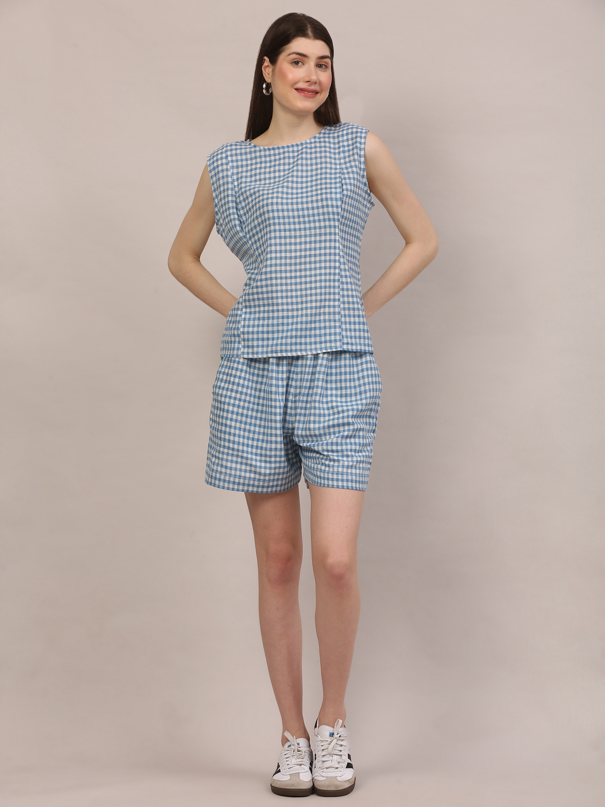 Handloom Gingham Cotton Co-ord Set