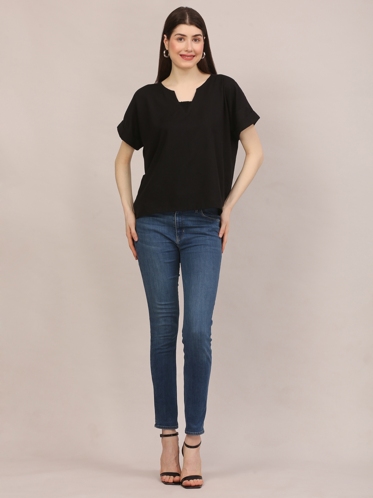 Classic Black V-Neck T-Shirt