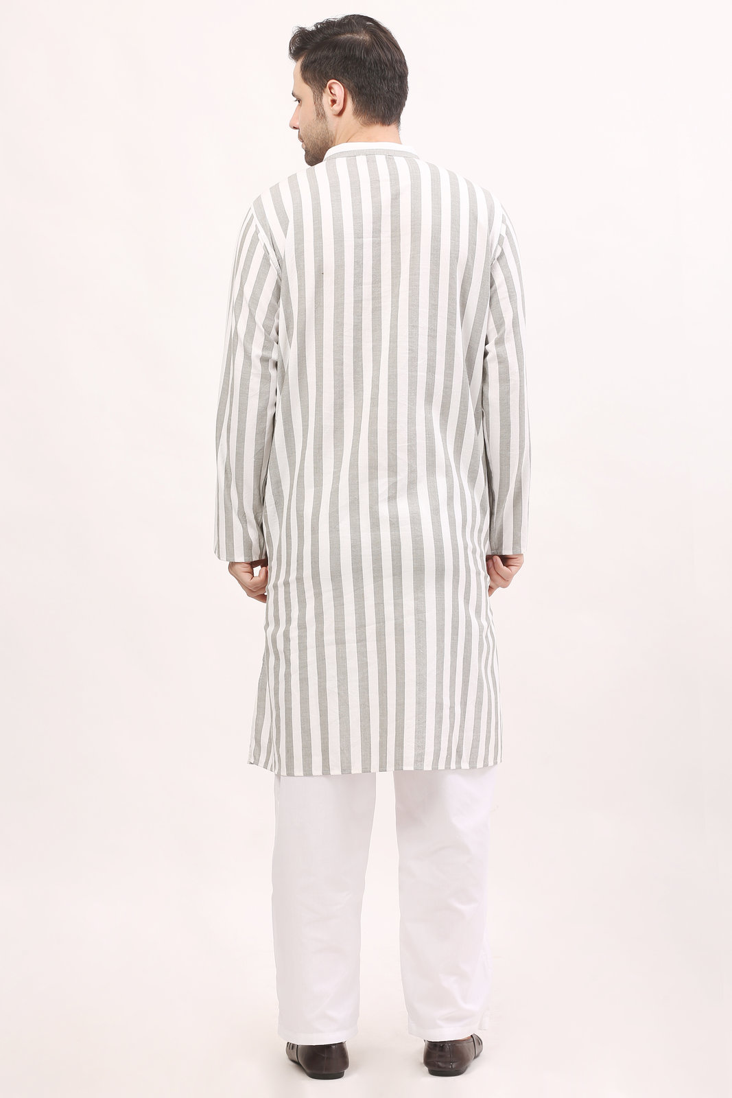 Men's Striped Cotton Kurta