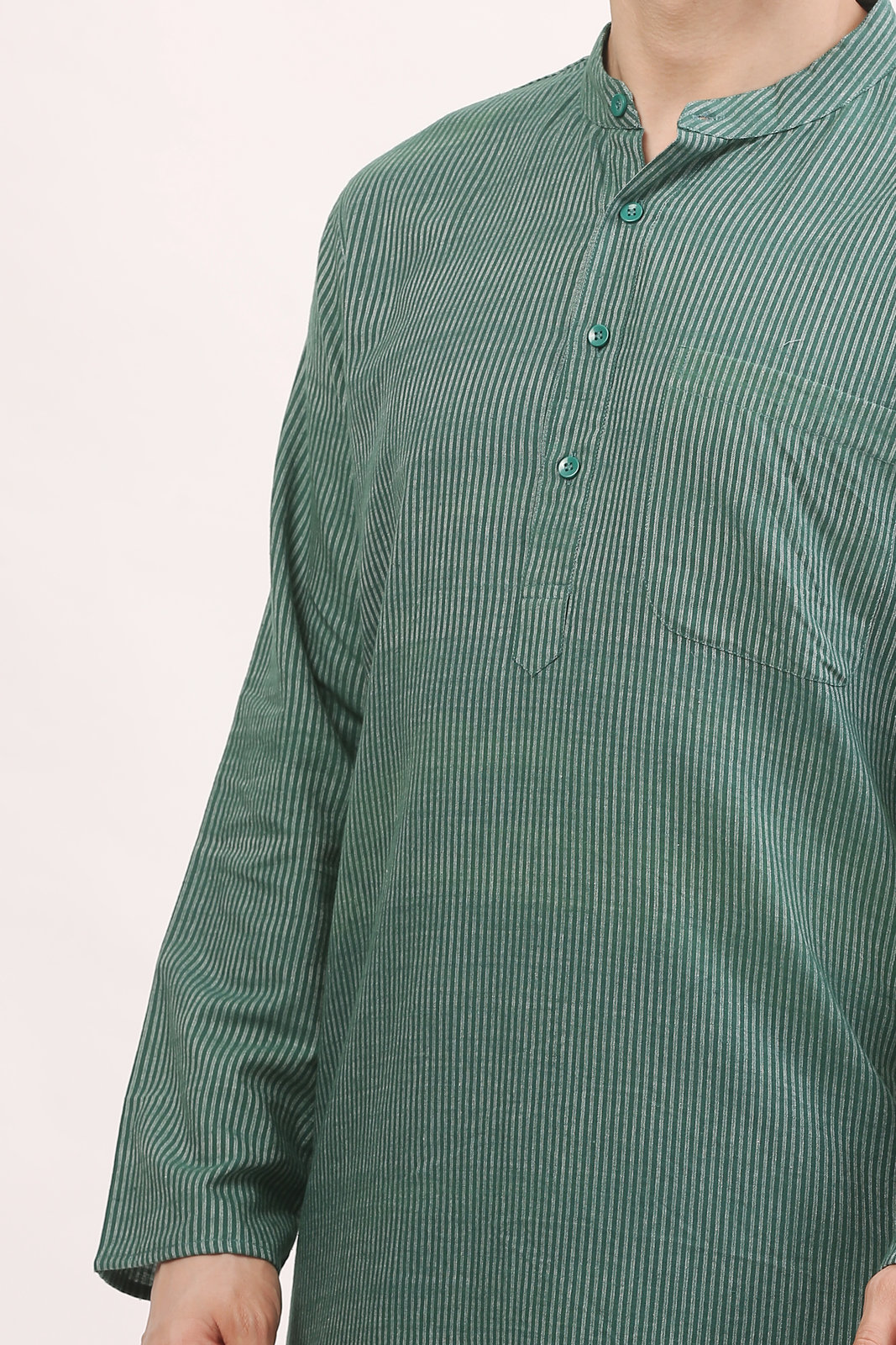 Green Handloom Cotton Kurta