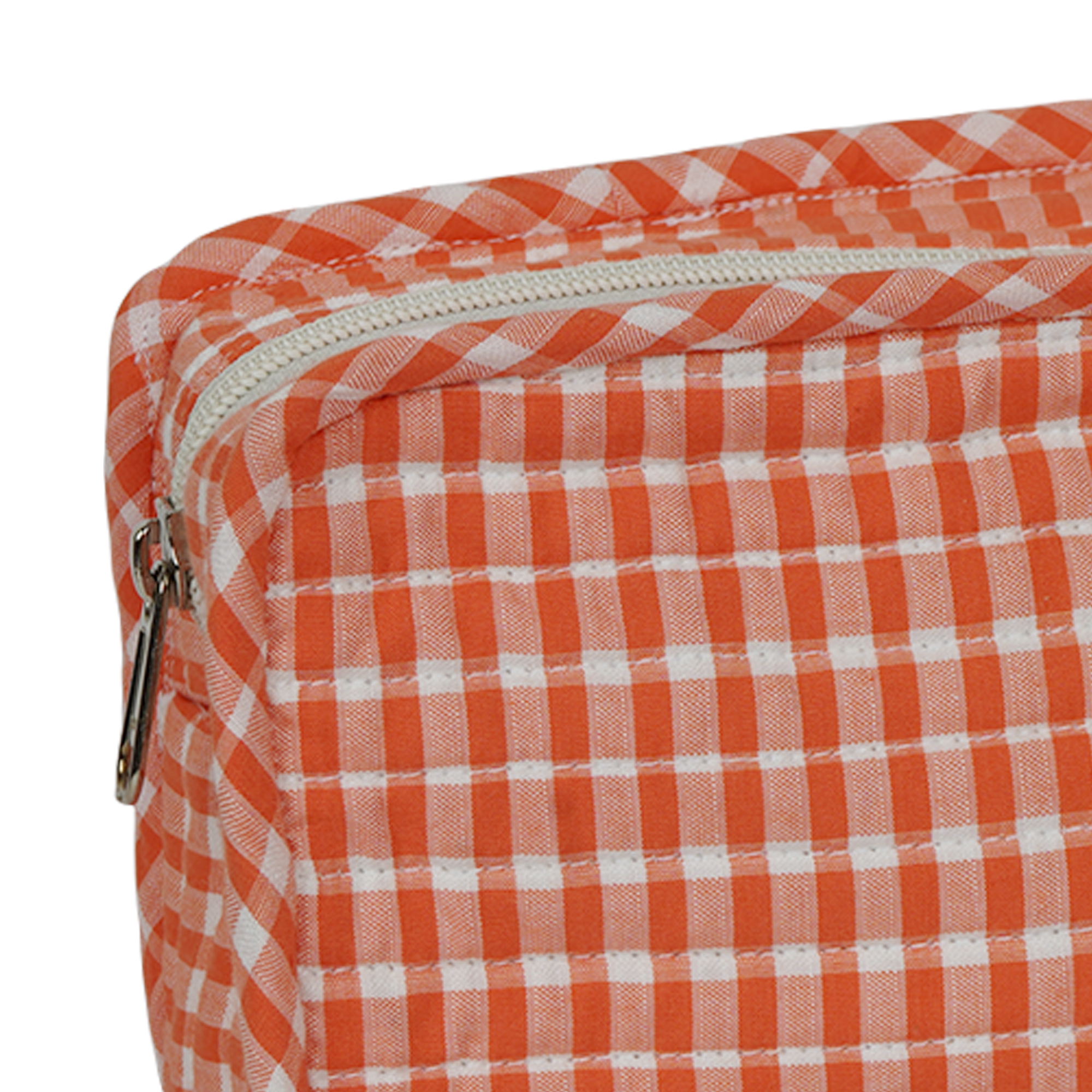 Orange Checkered Tote Bag Set