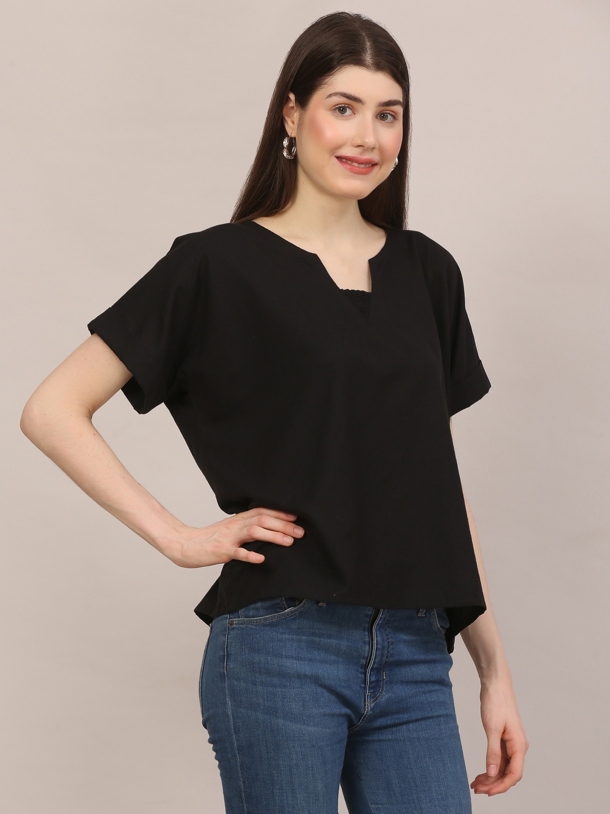 Classic Black V-Neck T-Shirt
