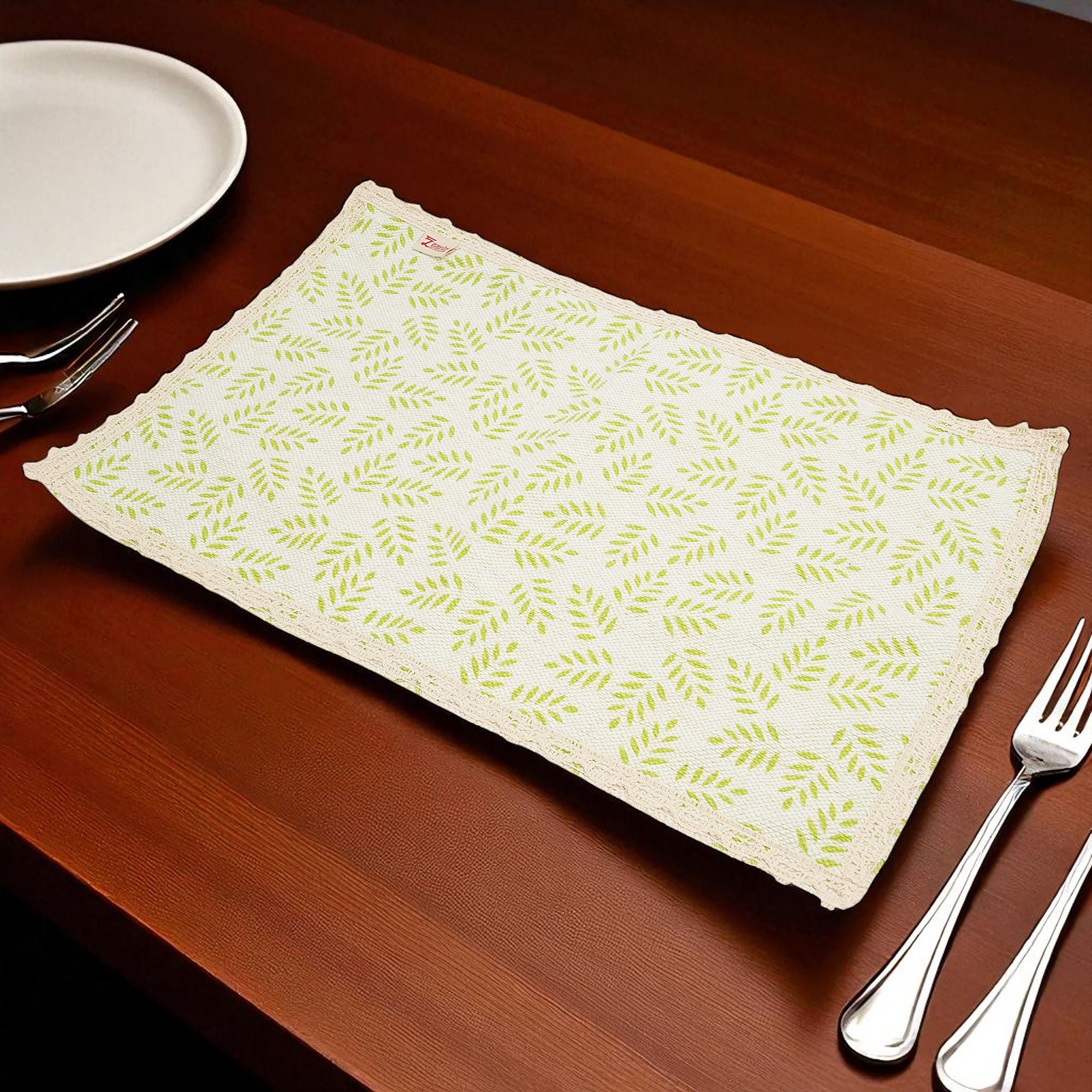 Leaf Pattern Table Mat - set of 6