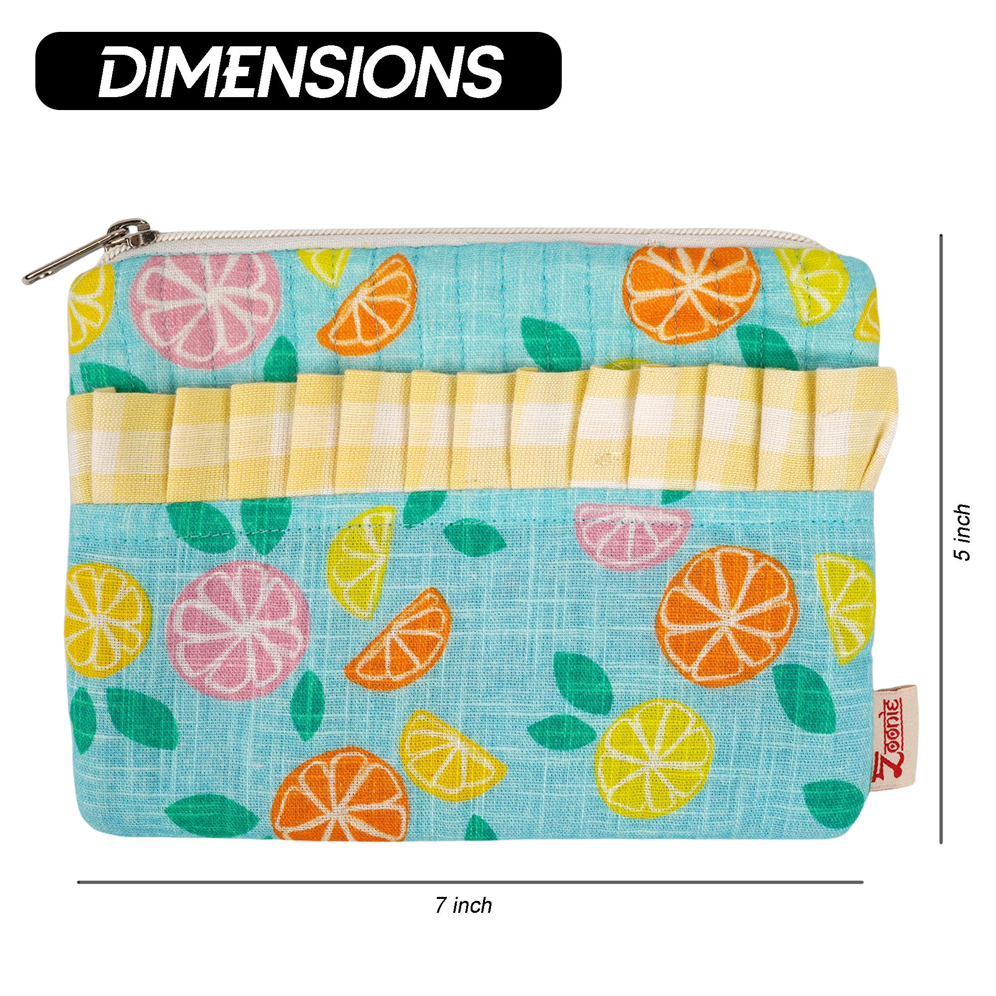 Citrus Pattern Zipper Pouch