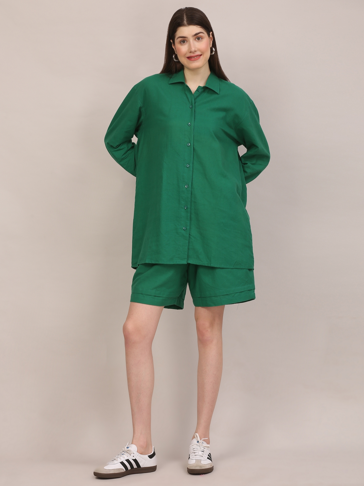 Handloom Green Cotton Co-ord Set