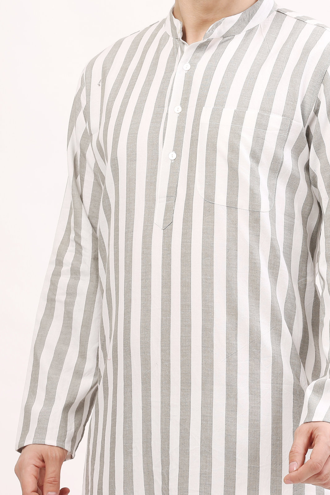 Men's Striped Cotton Kurta