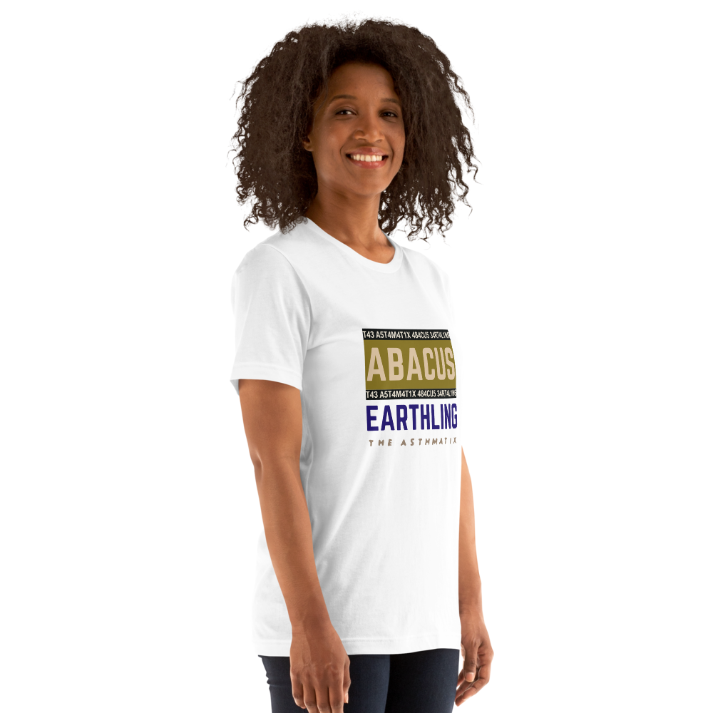 T-shirt - (Asthmatix) Abacus Earthling - White Cotton Tee