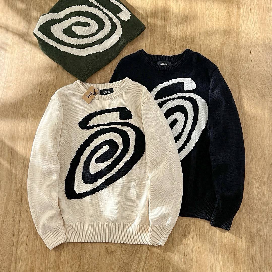 Stussy Swirl Design Sweaters