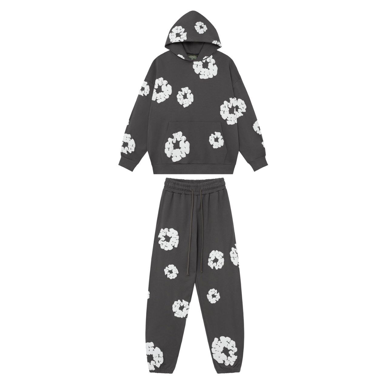 Floral Printed Hoodie and Sweatpants Set