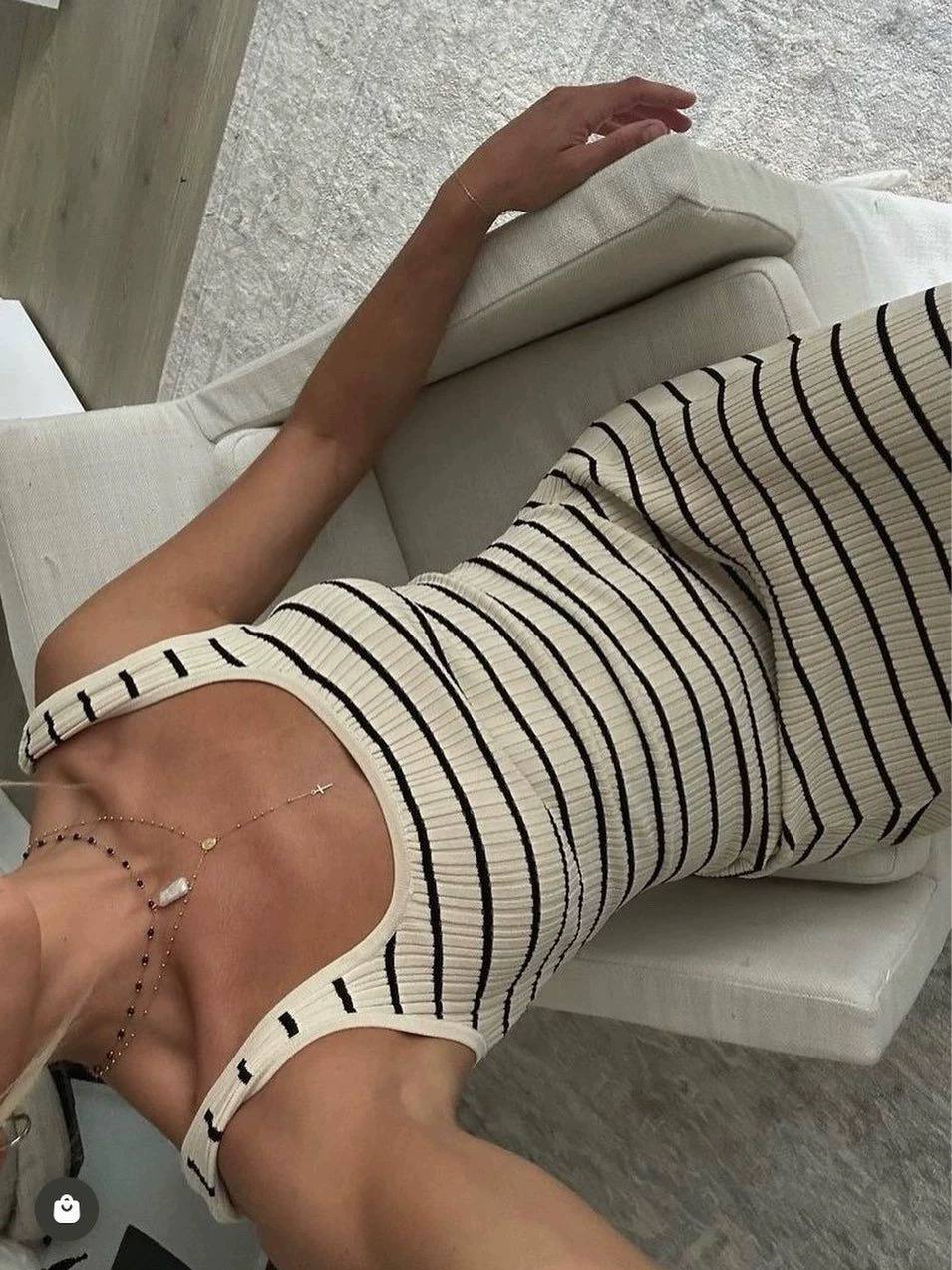 Striped Sleeveless Dress