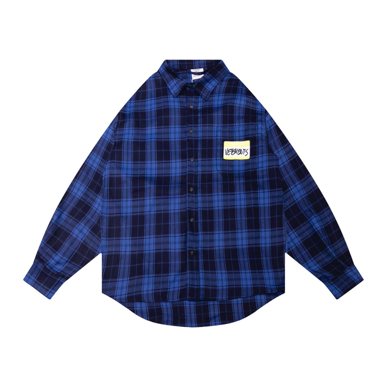 Vetements Blue Plaid Shirt
