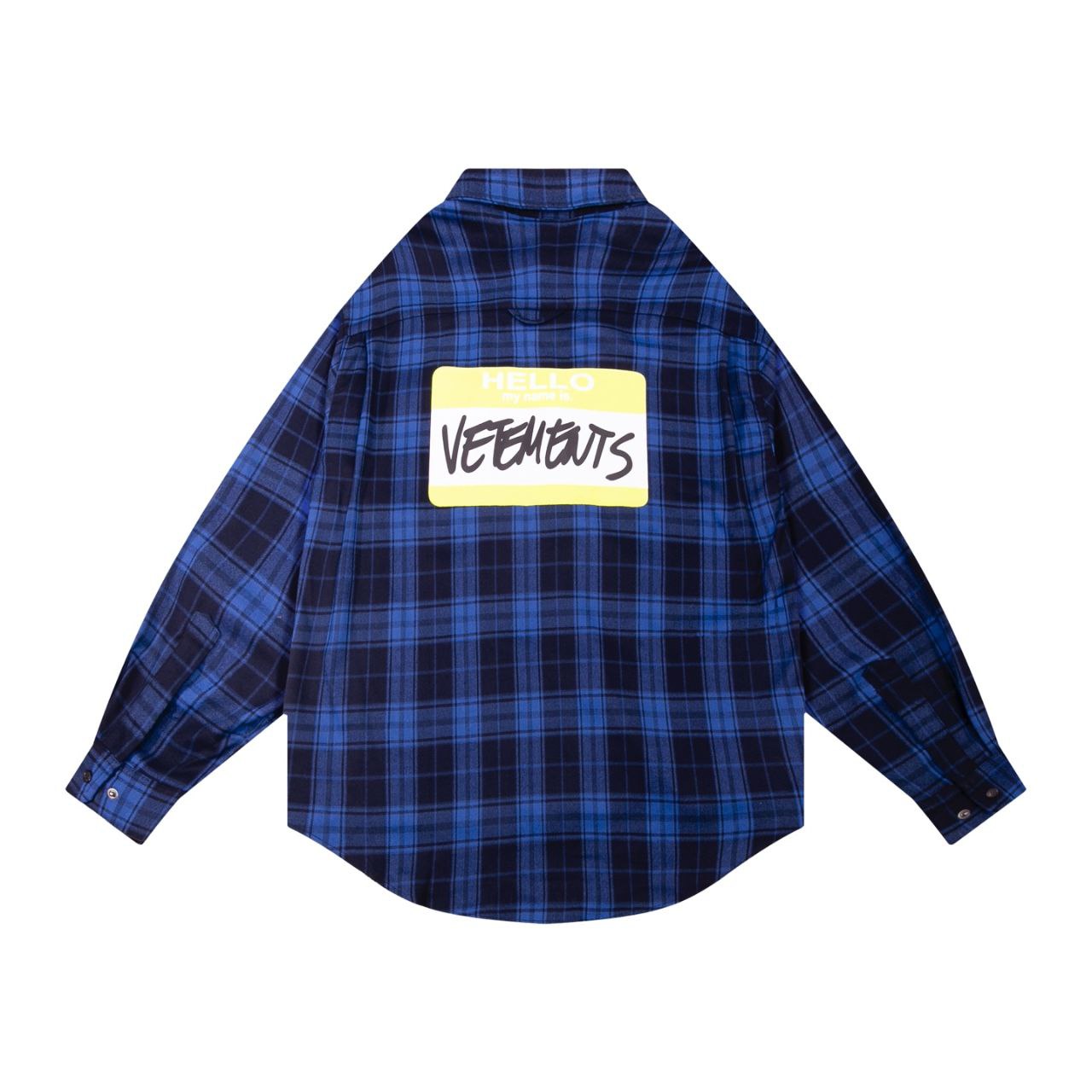Vetements Blue Plaid Shirt