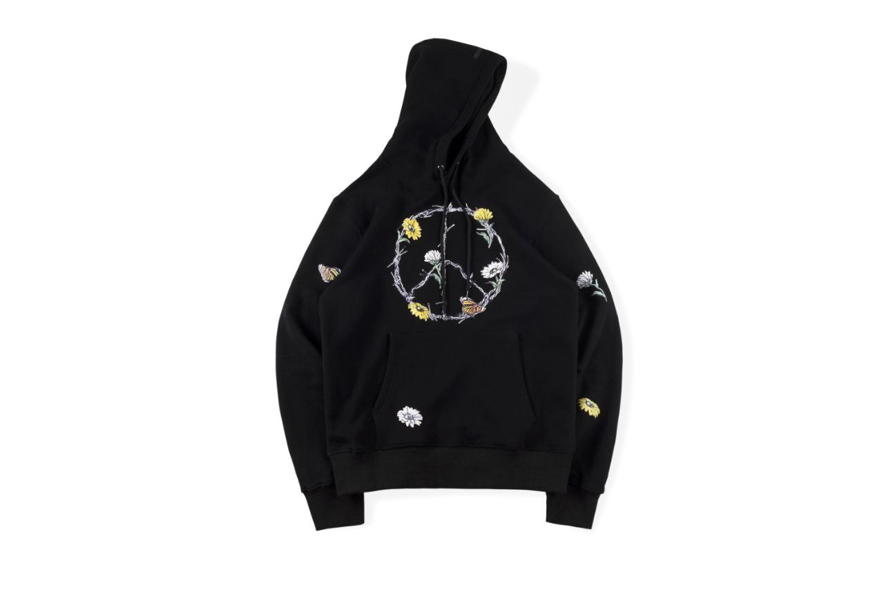 Travis Scott Hoodie with Floral Peace Symbol