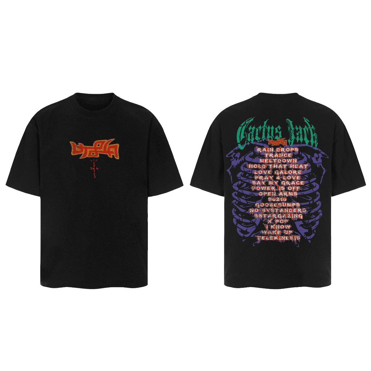 Travis Scott Graphic Print T-Shirt ( 4 set )