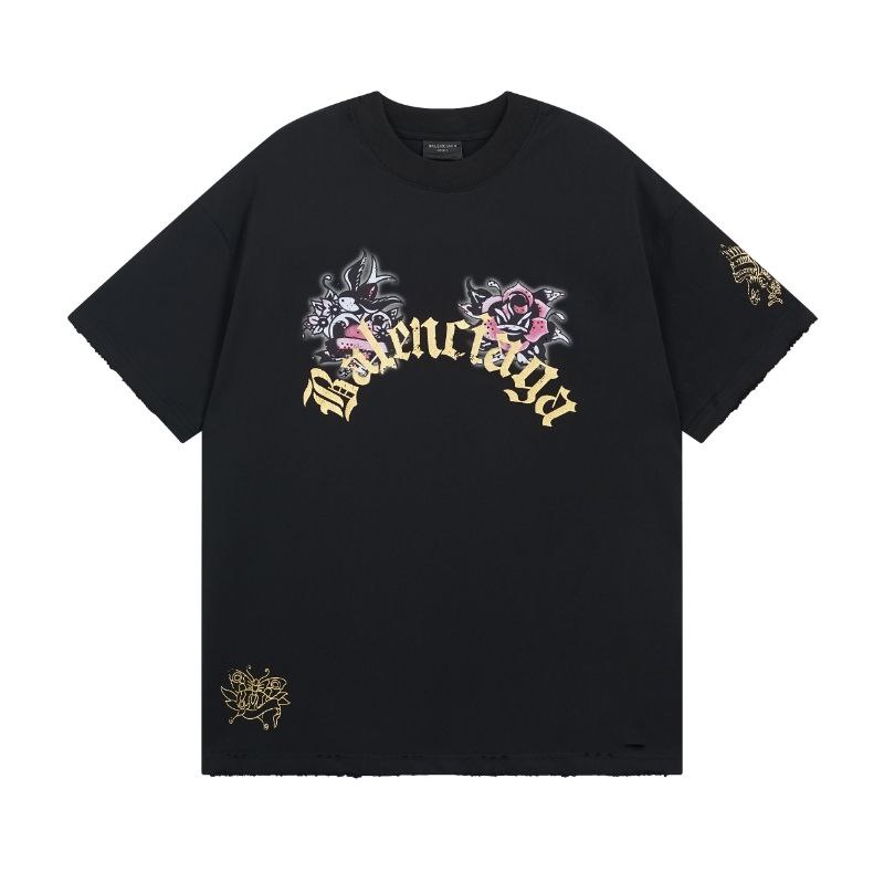 Balenciaga Black Graphic T-Shirt