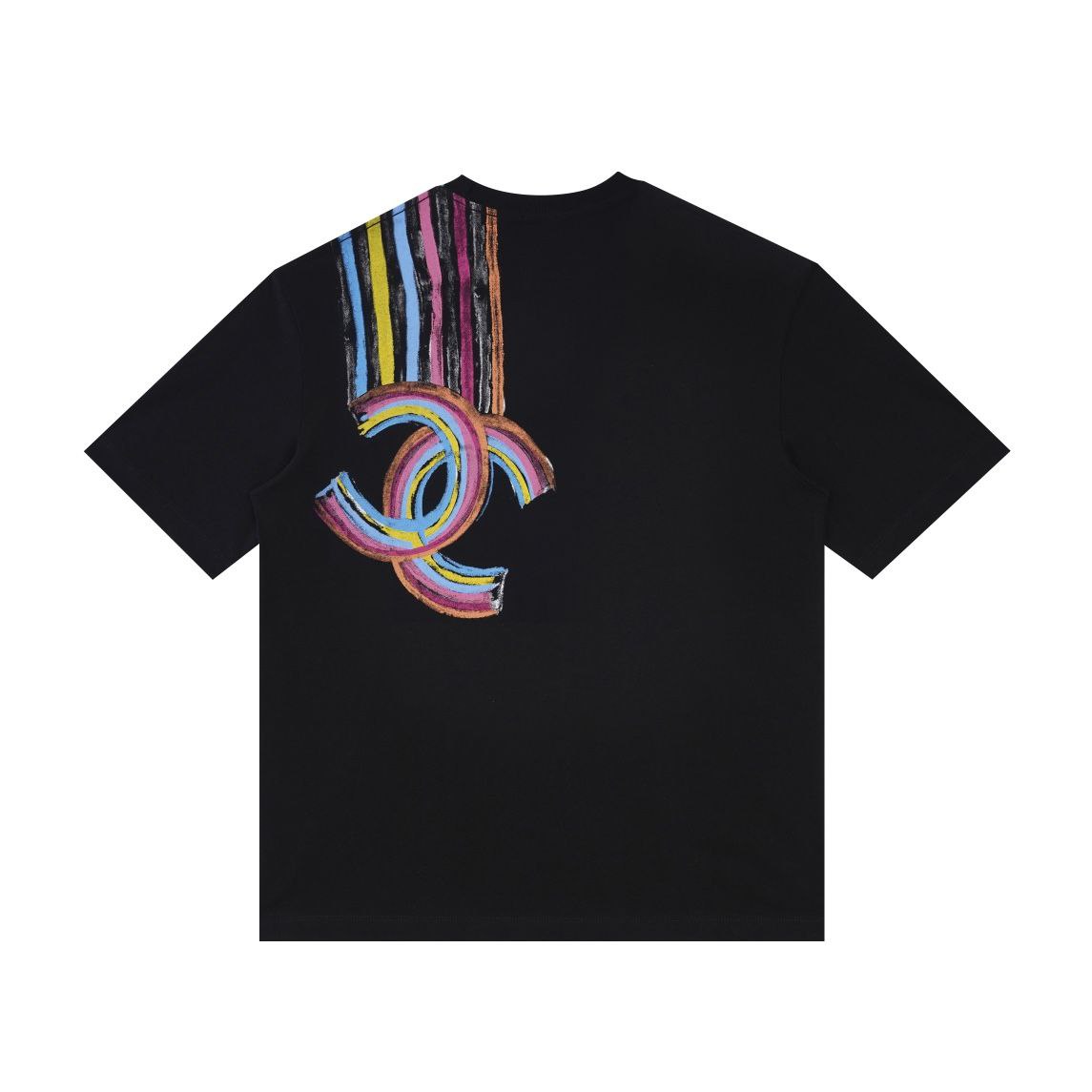 Chanel T-Shirt with Colorful Stripes