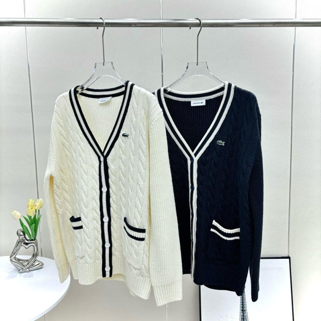 Lacoste Knitted Cardigan Sweaters