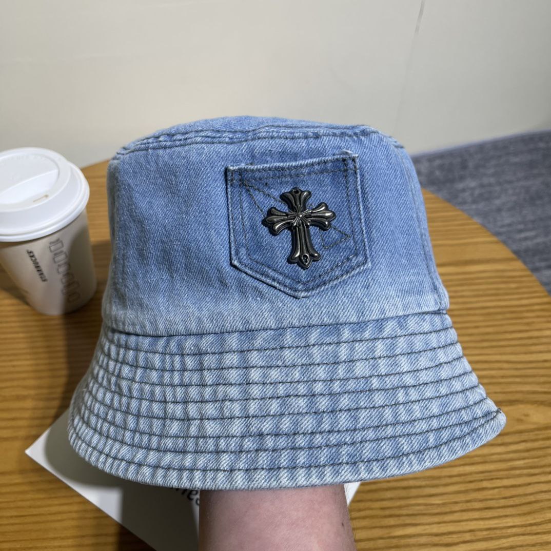 Denim Bucket Hat Chrome Hearts