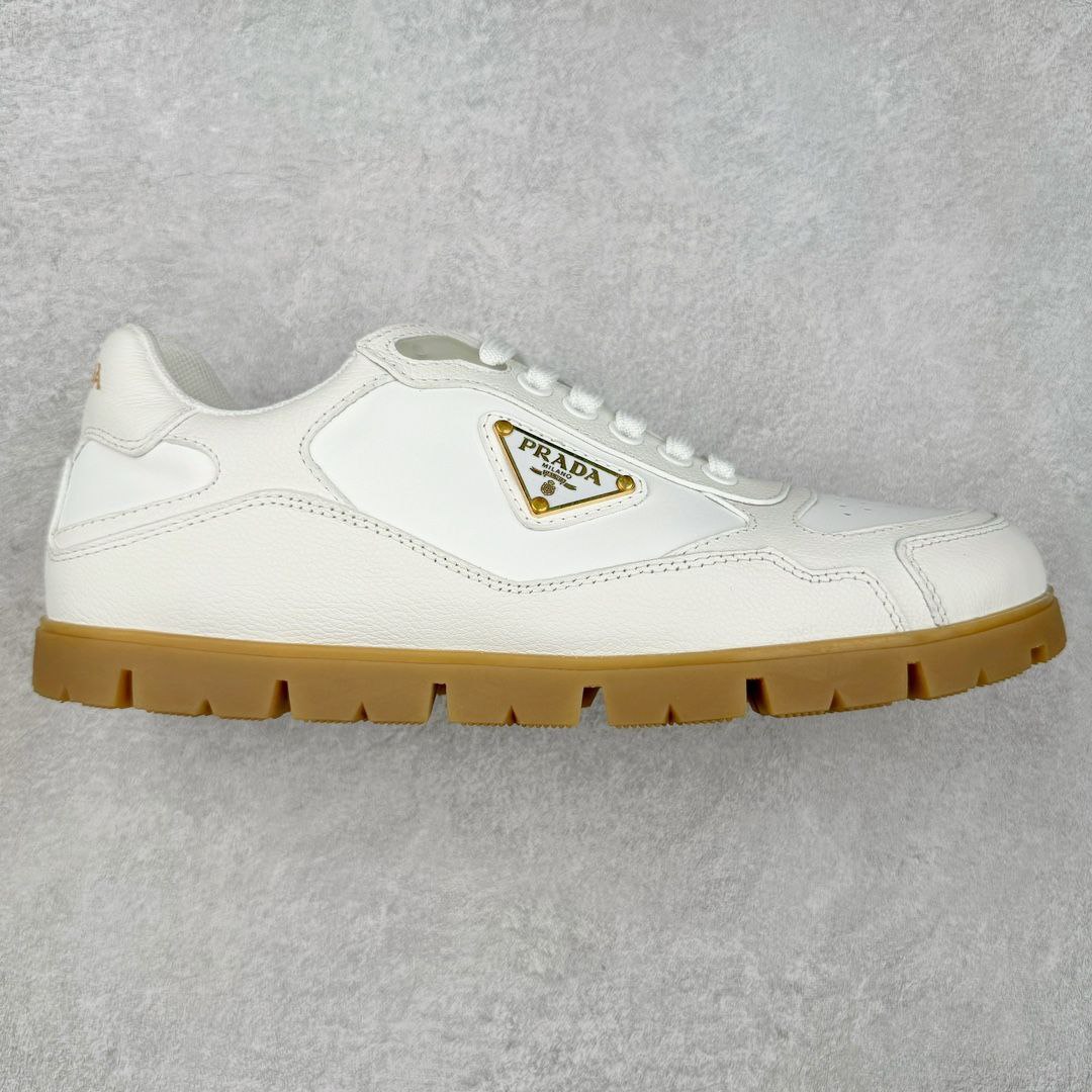 Prada White Leather Sneaker