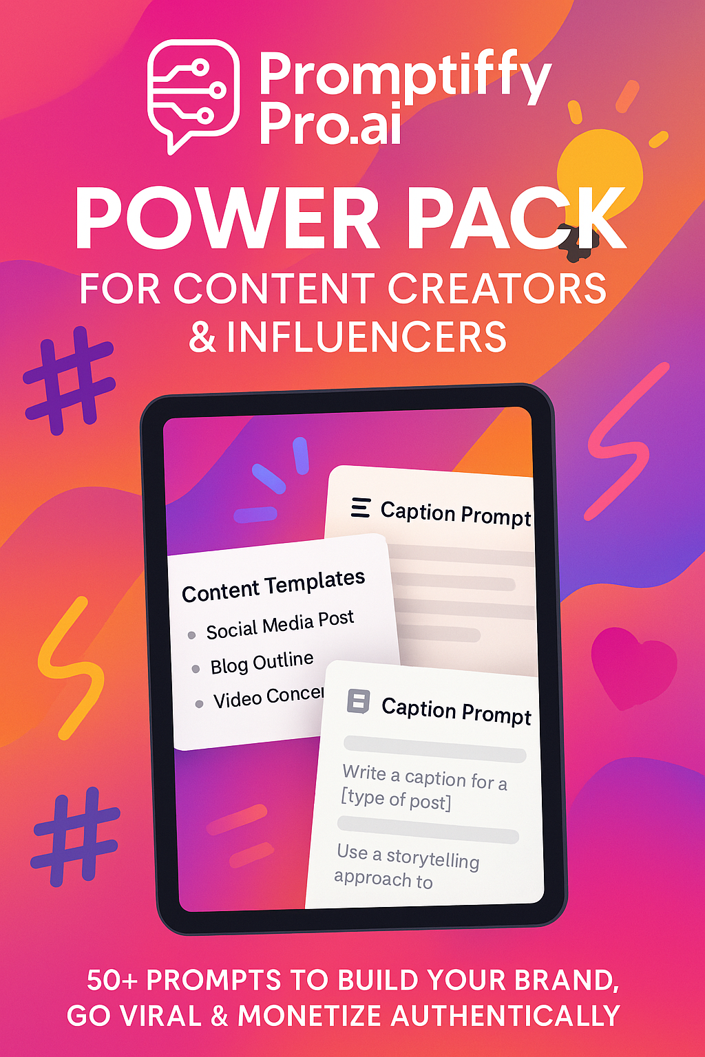PromptifyPro.ai Power Pack for Content Creators & Influencers