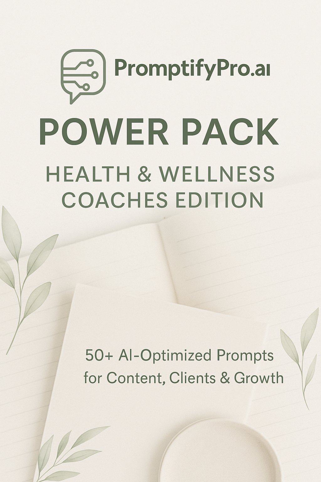 PromptifyPro.ai Power Pack for Health & Wellness Coaches 50+ Strategic Prompts for Building Authority, Creating Content, and Attracting Aligned Clients